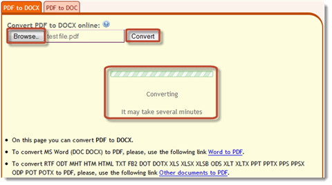 convert pdf to word-convert online